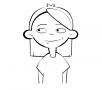 Dibujos de Niña sonriendo para colorear e imprimir