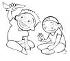 Dibujos de Niños jugando para colorear e imprimir