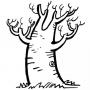 Dibujos de Árbol sin hojas en Otoño para colorear e imprimir