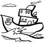 Dibujos de Barco navegando para colorear e imprimir