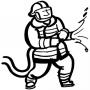 Dibujos de Bombero con manguera para colorear e imprimir