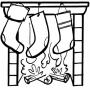 Calcetines en chimenea