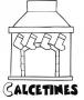 Dibujos de Calcetines en la chimenea para colorear e imprimir