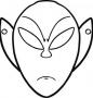 Dibujos de Carnaval: careta de alien para colorear e imprimir