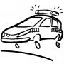 Dibujos de Coche de policía para colorear e imprimir
