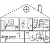 Dibujos de Casa por dentro para colorear e imprimir