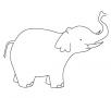 Dibujos de Elefante con colmillos para colorear e imprimir