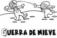 Dibujos de Guerra de bolas de nieve para colorear e imprimir