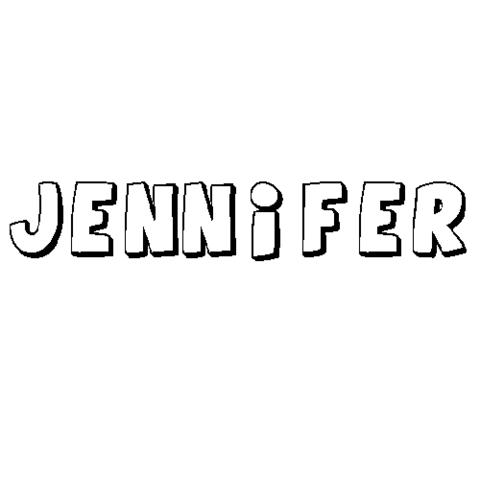 Dibujos de JENNIFER para colorear