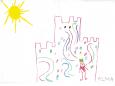 Dibujos de La princesa y su castillo, Alma para colorear e imprimir