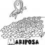 Dibujos de Mariposa en un campo de flores para colorear e imprimir