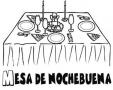 Dibujos de Mesa de Nochebuena para colorear e imprimir
