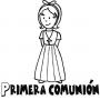 Dibujos de Niña en su primera comunión para colorear e imprimir