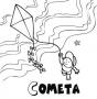 Dibujos de Niño y cometa para colorear e imprimir