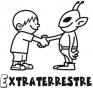 Niño y extraterrestre