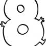 Dibujos de Número 8 para colorear e imprimir
