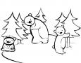 Dibujos de Osos en el bosque para colorear e imprimir