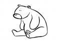 Dibujos de Oso sentado para colorear e imprimir
