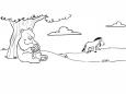 Dibujos de Oso comiendo miel para colorear e imprimir