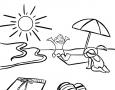Dibujos de Playa en vacaciones para colorear e imprimir