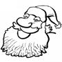 Dibujos de Papá Noel sonriendo para colorear e imprimir