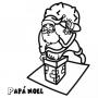 Dibujos de Papá Noel en la chimenea para colorear e imprimir