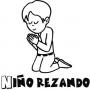 Dibujos de Primera comunión: niño rezando para colorear e imprimir