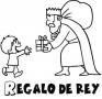 Dibujos de Rey mago dando un regalo para colorear e imprimir