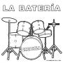 Dibujos de Batería para colorear para colorear e imprimir
