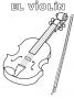 Dibujos de Dibujo de violín y arco para colorear para colorear e imprimir