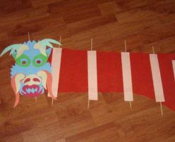 Marioneta de dragón chino