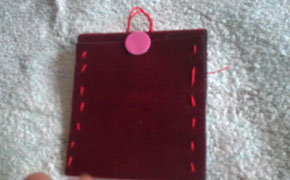 Felt cover for MP3 or mobile phone paso 4