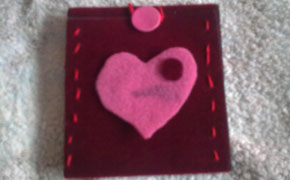 Felt cover for MP3 or mobile phone paso 5