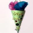 Manualidades infantiles CONO DE FLORES