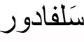 Nombre en Arabic: SALVADOR