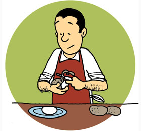 Bolitas de patata etapas 1