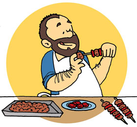 Brocheta de cordero etapas 2