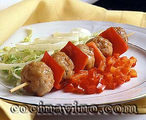 Brocheta de cordero