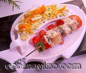 Brochetas marineras