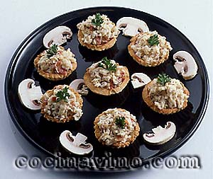 Canastilla de champiñones