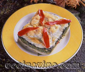 Emparedados de queso con espinacas