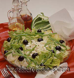 Ensalada al queso de cabra