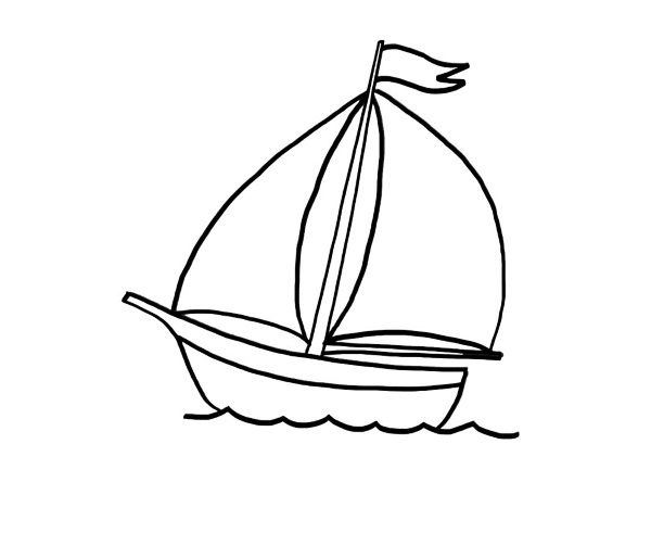 Barcos para colorear, Dibujo de barco, Barco de vela