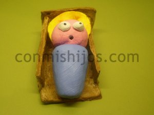 Niño Jesús en su cuna. Figuritas del Belén