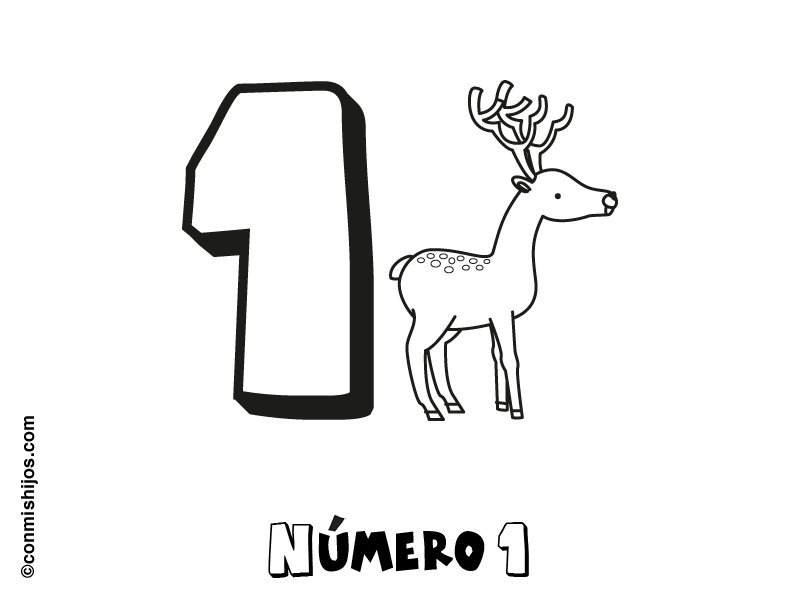 Numero uno para colorea - Imagui