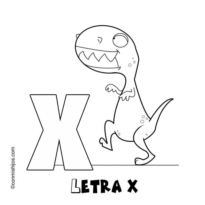 Letra X: Dibujos para colorear