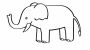 Un elefante: dibujo para colorear e imprimir