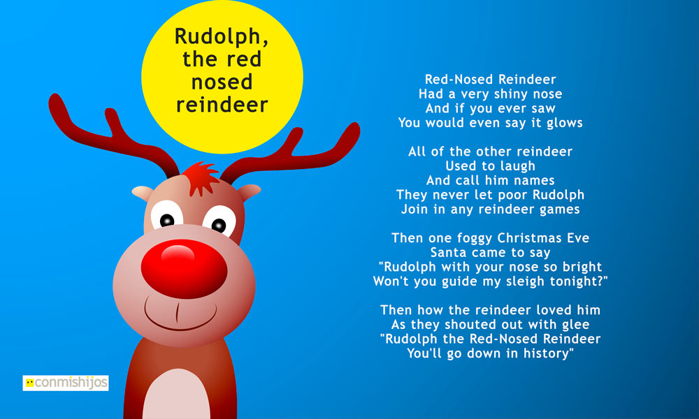 Rudolph, the red nosed reindeer, villancico en inglés