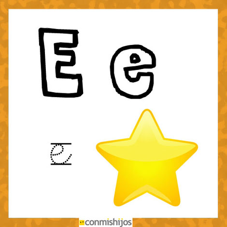 Dibujo de la letra E