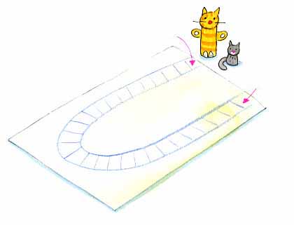 Manualidad figuras de gatos para jugar paso 3